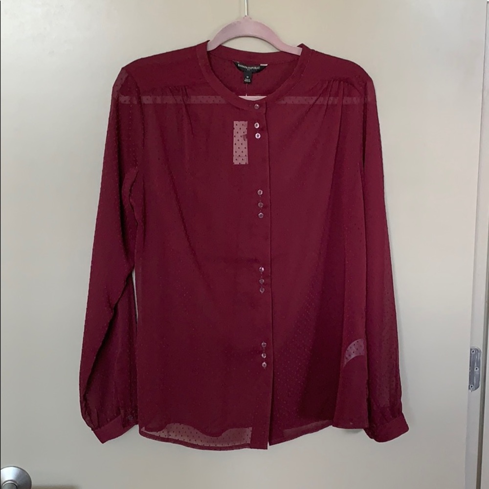Banana Republic Burgundy Blouse